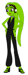 Size: 249x648 | Tagged: safe, artist:magic-kristina-kw, alien, equestria girls, collar, dancer, equestria girls-ified, eyeshadow, green, irl, makeup, oola, return of the jedi, simple background, slave, solo, star wars, toy, transparent background, twi'lek