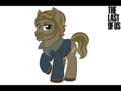 Size: 800x600 | Tagged: safe, artist:tambelon, earth pony, pony, clothes, crossover, jacket, ponified, shirt, solo, the last of us, tommy