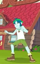 Size: 223x352 | Tagged: safe, screencap, captain planet, equestria girls, legend of everfree, boots, camp everfree outfits, clothes, shirt, shorts, socks, solo