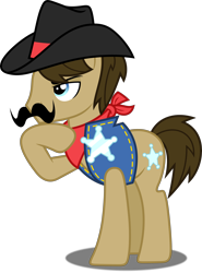 Size: 3698x5000 | Tagged: safe, artist:dashiesparkle, sheriff silverstar, appleoosa's most wanted, simple background, solo, transparent background, vector
