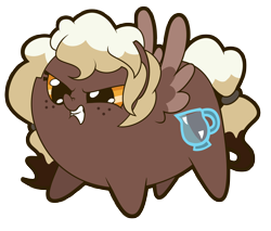 Size: 5096x4347 | Tagged: safe, artist:coggler, artist:frog&cog, artist:gopherfrog, oc, oc only, oc:sweet mocha, pegasus, pony, absurd resolution, angry, chubbie, cute, freckles, scrunchy face, simple background, solo, transparent background