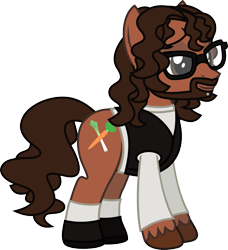 Size: 1339x1465 | Tagged: safe, artist:lightningbolt, derpibooru exclusive, earth pony, pony, .svg available, andy hurley, clothes, dance dance (song), facial hair, fall out boy, from under the cork tree, glasses, lidded eyes, male, piercing, ponified, shirt, shoes, simple background, socks, solo, stallion, svg, transparent background, undershirt, unshorn fetlocks, vector, vest, wavy mane