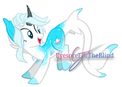 Size: 1280x909 | Tagged: safe, artist:eyesorefortheblind, oc, oc only, oc:sea breeze, original species, shark, shark pony, base used, solo, watermark