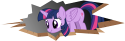 Size: 10216x3352 | Tagged: safe, artist:drakizora, twilight sparkle, twilight sparkle (alicorn), alicorn, pony, absurd resolution, ceiling pony, fourth wall, nose wrinkle, scrunchy face, solo