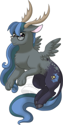 Size: 452x900 | Tagged: safe, artist:tambelon, oc, oc only, oc:tantabus, draconequus, hybrid, interspecies offspring, male, offspring, parent:discord, parent:princess celestia, parents:dislestia, solo, watermark