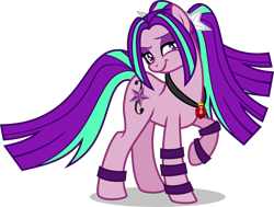 Size: 8000x6048 | Tagged: safe, artist:limedazzle, aria blaze, earth pony, pony, equestria girls, absurd resolution, amulet, bracelet, equestria girls ponified, female, jewelry, ponified, raised hoof, simple background, solo, transparent background