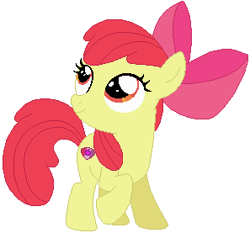 Size: 297x277 | Tagged: safe, artist:ra1nb0wk1tty, apple bloom, simple background, solo, white background