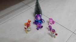 Size: 4128x2322 | Tagged: safe, artist:horsesplease, photographer:horsesplease, big macintosh, flam, flim, pinkie pie, twilight sparkle, equestria girls, absurd resolution, doll, equestria girls minis, eqventures of the minis, flim flam brothers, irl, male, photo, toy, tree