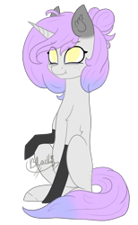 Size: 1444x2351 | Tagged: safe, artist:ohsushime, oc, oc only, oc:tessa, pony, unicorn, female, mare, simple background, sitting, solo, transparent background