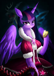 Size: 966x1374 | Tagged: safe, artist:lunaritass, discord, twilight sparkle, twilight sparkle (alicorn), alicorn, pony, comic:recall the time of no return, clothes, dress, solo, tyrant sparkle