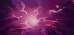 Size: 1500x708 | Tagged: safe, midnight sparkle, twilight sparkle, equestria girls, legend of everfree, background, cloud, mindscape, no pony