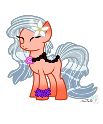 Size: 1060x1280 | Tagged: safe, artist:iheartjapan789, oc, oc only, oc:island tide, original species, pond pony, pony, eyes closed, female, mare, simple background, solo, transparent background