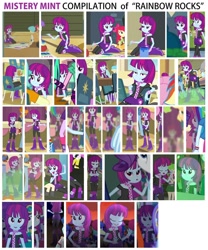 Size: 996x1200 | Tagged: safe, edit, screencap, applejack, aqua blossom, aria blaze, blueberry cake, brawly beats, bright idea, cherry crash, curly winds, diamond tiara, fluttershy, microchips, mystery mint, normal norman, rarity, ringo, some blue guy, starlight, tennis match, thunderbass, twilight sparkle, valhallen, watermelody, wiz kid, equestria girls, rainbow rocks, background human, boots, bracelet, clothes, high heel boots, jewelry, lockers, paintbrush, scarf