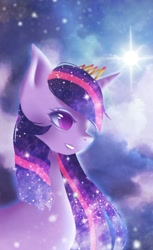 Size: 600x983 | Tagged: safe, artist:xvivido, twilight sparkle, twilight sparkle (alicorn), alicorn, pony, solo, starry mane, stars