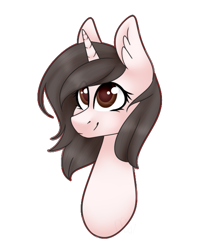 Size: 559x659 | Tagged: safe, artist:daringpineapple, oc, oc only, pony, unicorn, bust, female, mare, portrait, simple background, solo, transparent background