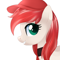 Size: 1500x1500 | Tagged: safe, artist:sugguk, oc, oc only, oc:poker, earth pony, pony, cap, female, hat, mare, simple background, solo, transparent background