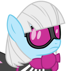 Size: 512x512 | Tagged: safe, artist:the smiling pony, photo finish, earth pony, pony, .svg available, bust, derpibooru badge, portrait, simple background, solo, sunglasses, svg, transparent background, vector