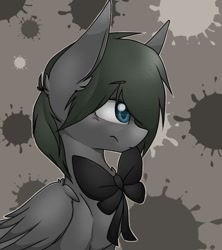 Size: 839x945 | Tagged: safe, artist:dollpone, oc, oc only, pegasus, pony, bust, female, mare, neck bow, portrait, solo