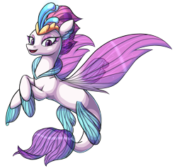 Size: 2633x2508 | Tagged: dead source, safe, artist:itresad, queen novo, pony, seapony (g4), my little pony: the movie, cute, looking at you, novobetes, open mouth, queen, simple background, solo, transparent background