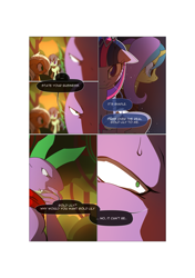 Size: 3541x5016 | Tagged: safe, artist:gashiboka, spike, twilight sparkle, twilight sparkle (alicorn), oc, oc:gold lily, alicorn, dragon, earth pony, pony, comic:recall the time of no return, absurd resolution, comic, older, older spike, tyrant sparkle