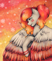 Size: 1024x1188 | Tagged: safe, artist:wenorna32lily, oc, oc only, oc:red snow, solo