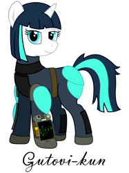 Size: 3200x4267 | Tagged: safe, artist:gutovi, oc, oc only, oc:dragonfire, pony, unicorn, fallout equestria, fallout equestria: child of the stars, absurd resolution, fallout, female, mare, pipbuck, solo