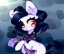 Size: 680x582 | Tagged: safe, artist:lnspira, oc, oc only, earth pony, pony, clothes, female, mare, night, scarf, solo