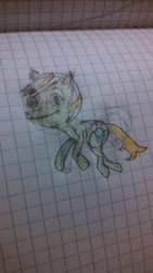 Size: 1836x3264 | Tagged: safe, artist:l.scratch, oc, oc only, earth pony, pony, graph paper, lined paper, solo, traditional art