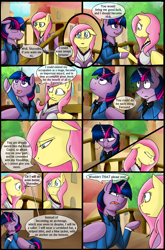 Size: 1280x1944 | Tagged: safe, artist:stuflox, derpibooru import, fluttershy, twilight sparkle, twilight sparkle (alicorn), alicorn, pegasus, pony, comic:the count of monte rainbow, clothes, comic, dress, mondego, monsparkle, shycedes, the count of monte cristo, the count of monte rainbow