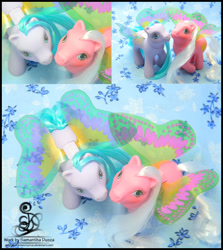 Size: 610x684 | Tagged: safe, artist:sd-dreamcrystal, high flyer, lady flutter, g1, custom, irl, photo, summer wing ponies, toy