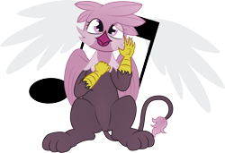 Size: 5867x4010 | Tagged: safe, artist:plone, oc, oc only, oc:fruitful melody, griffon, absurd resolution, sitting