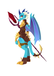 Size: 1500x2125 | Tagged: safe, artist:l8lhh8086, princess ember, dragon, armor, bloodstone scepter, simple background, solo, transparent background