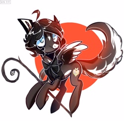 Size: 2160x2160 | Tagged: safe, artist:kito tyan, oc, oc only, pegasus, pony, female, fluffy tail, mare, solo