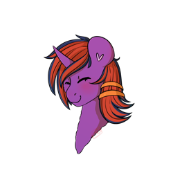 Size: 1000x1000 | Tagged: safe, artist:cinnamonsparx, oc, oc only, pony, unicorn, bust, eyes closed, female, mare, portrait, simple background, solo, transparent background