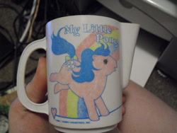 Size: 640x480 | Tagged: safe, artist:sailorusagichan, human, g1, cup, hand, irl, irl human, merchandise, photo, solo