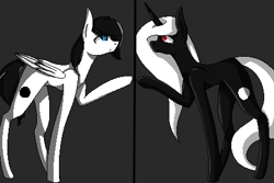 Size: 450x300 | Tagged: safe, artist:sweetmelon556, oc, oc only, pegasus, pony, unicorn, pixel art