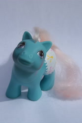Size: 2848x4272 | Tagged: safe, artist:flicksi, pony, g1, absurd resolution, baby, baby bows, baby pony, irl, photo, solo, toy