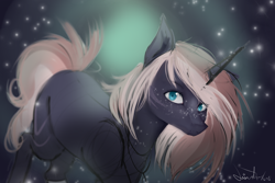 Size: 2736x1824 | Tagged: safe, artist:lunastyczna, oc, oc only, oc:bellatrix gamma orionis, looking at you, solo, sparkles