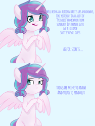 Size: 900x1200 | Tagged: safe, artist:doodledonut, princess flurry heart, alicorn, pony, ask, flurry heart replies, older, solo, tumblr