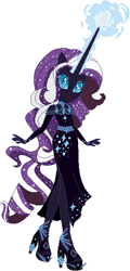 Size: 334x694 | Tagged: safe, artist:ra1nb0wk1tty, nightmare rarity, equestria girls, equestria girls-ified, ponied up, simple background, solo, white background