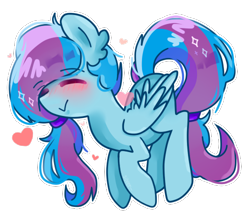 Size: 500x440 | Tagged: safe, artist:silvah-chan, oc, oc only, pegasus, pony, blushing, ear fluff, eyes closed, female, flying, heart, mare, simple background, smiling, solo, transparent background