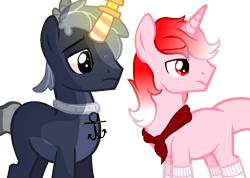 Size: 948x674 | Tagged: safe, artist:anxiouslilnerd, oc, oc only, oc:oceanside, oc:snuggle bugg, pony, unicorn, collaboration, base used, clothes, lighthouse horn, male, scarf, simple background, socks, stallion, transparent background, vector