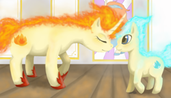 Size: 700x400 | Tagged: safe, artist:denkis, mane of fire, pokémon, ponified, ponyta, rapidash