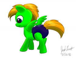 Size: 1280x1006 | Tagged: safe, artist:warpwarp1929, oc, oc only, diaper, foal, solo