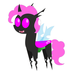 Size: 3000x3000 | Tagged: safe, artist:besttubahorse, artist:zutheskunk edits, oc, oc only, oc:ælaña, changeling, female, pink changeling, pointy ponies, simple background, solo, transparent background, vector