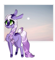 Size: 1110x1229 | Tagged: safe, artist:xxmissteaxx, oc, oc only, oc:purple haze, earth pony, pony, braid, chest fluff, female, mare, solo