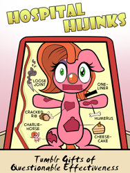 Size: 600x800 | Tagged: safe, artist:wadusher0, oc, oc only, oc:pun, earth pony, pony, comic:hospital hijinks, comic, female, mare, operation, solo