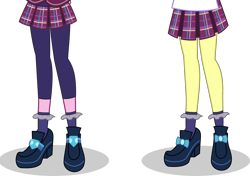 Size: 2138x1503 | Tagged: safe, artist:teentitansfan201, edit, suri polomare, upper crust, equestria girls, friendship games, clothes, cropped, crystal prep academy, crystal prep academy uniform, crystal prep shadowbolts, legs, pictures of legs, school uniform, shoes, simple background, socks, transparent background, vector, vector edit