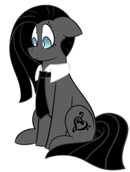 Size: 1182x1567 | Tagged: safe, artist:david rainbowie, oc, oc only, oc:synth pop, earth pony, pony, female, mare, necktie, simple background, solo, transparent background