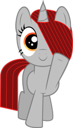 Size: 1149x1999 | Tagged: safe, artist:onil innarin, derpibooru exclusive, oc, oc only, oc:ore pie, pony, unicorn, 2017 community collab, derpibooru community collaboration, looking at you, simple background, solo, transparent background, vector, waving